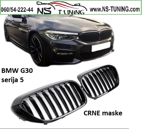 bmw g30 serija 5 maska prednja grill crna sjaj m5 ugradnja novi sad tuning